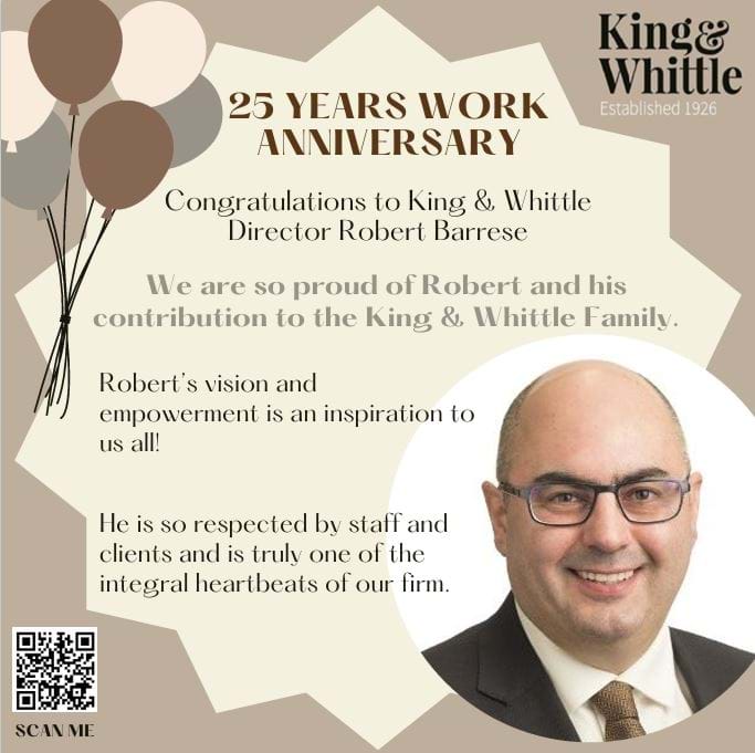 Robert Barrese 25 years work